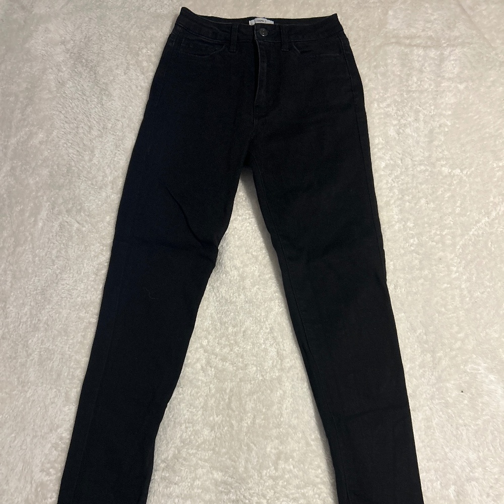 Black denim jeans